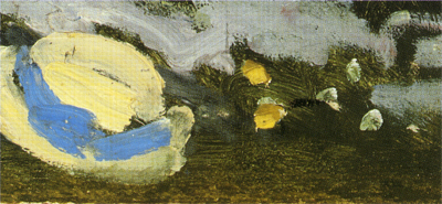 detail near hat; De Seine bij Bennecourt; Claude Monet