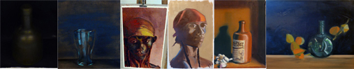 Summercours 2013, works in oil paint by course participants || Zomer 2013, werken in olieverf van cursus deelnemers