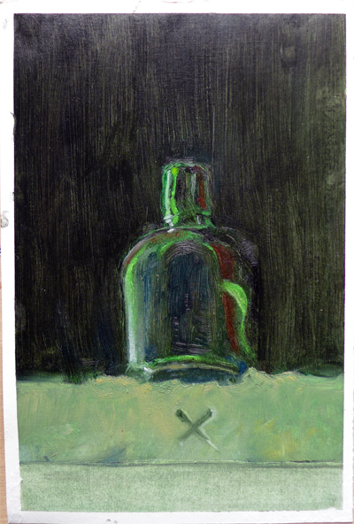 Oilpainting study of a bottle (transparancy) || Olieverfstudie van een flesje (transparantie)