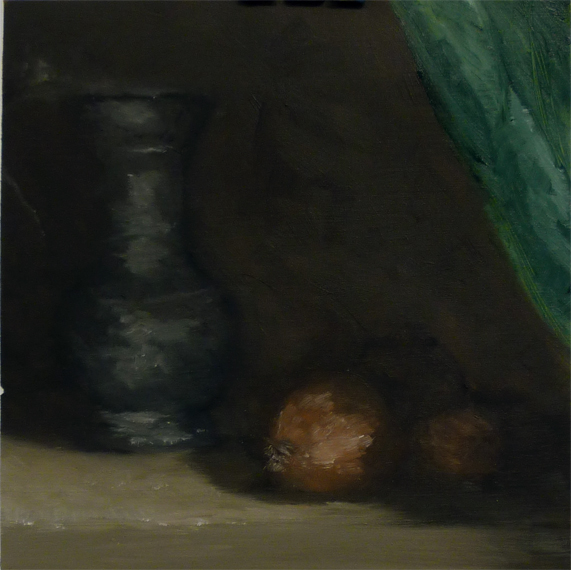 Still life painted with oils in three sessions.